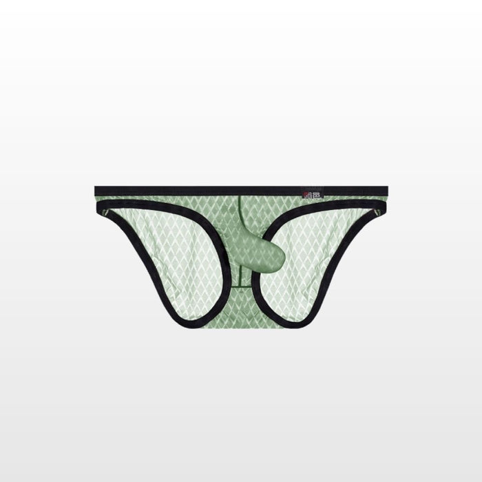 4-Pack Elephant's Trunk Ultra-thin Ice Silk Textured Mesh briefs for Men - JEWYEE AY 2004