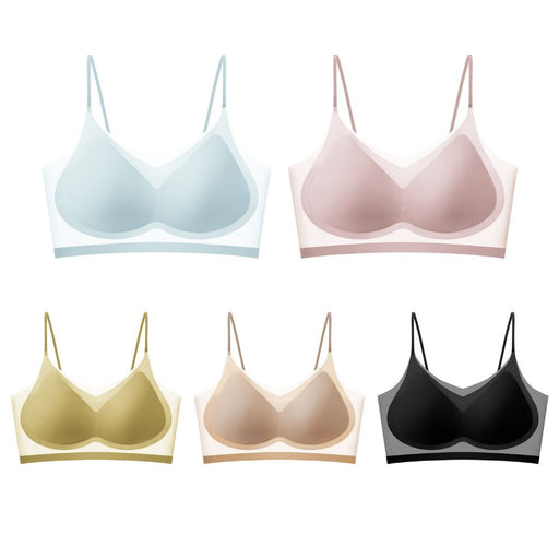 JEWYEE WOMEN'S Ultra thin ice silk  Invisible Bra. mesh fabric, thinner than paper. Weightless, feels like wearing nothing. Ultra thin Latex cup with vent holes. Super breathable.  Soft and flexible while gives you enough support.  Seamless.  Invisible under your clothes.