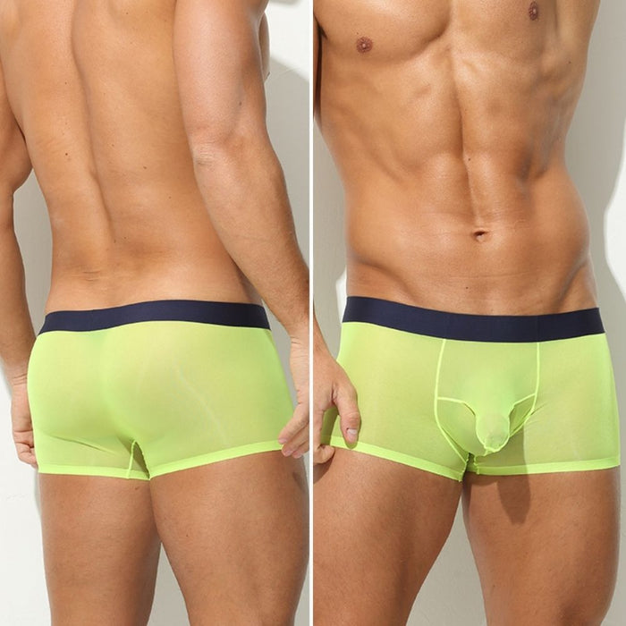 JEWYEE 1008 - Men’s 4-Pack Ice Silk Trunks – Ultra-Thin, Cooling, Breathable with Extended Contour Pouch