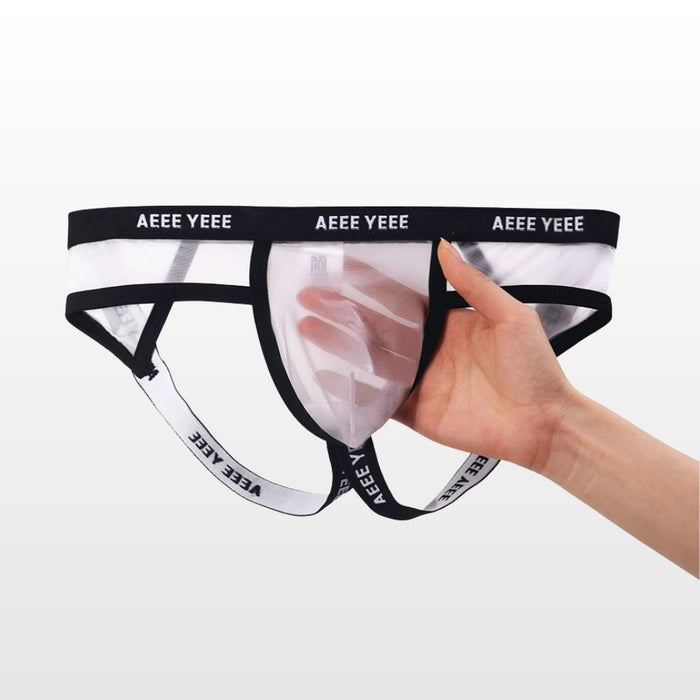 4-pack Men’s See-through Ice Silk Jockstraps - JEWYEE AY 878