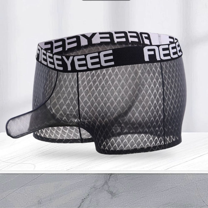 4-Pack Elephant's Trunk Ultra-thin Ice Silk Textured Mesh Underpants for Men - JEWYEE AY 2003