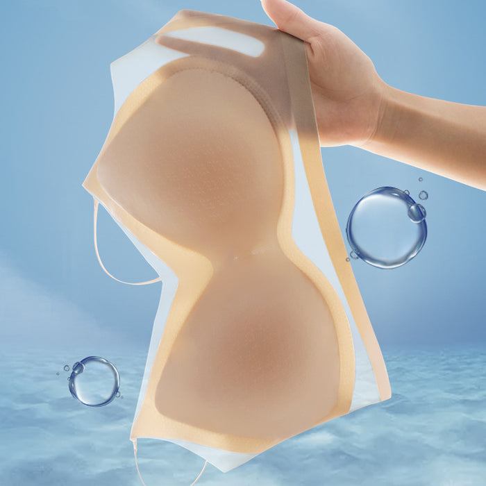 JEWYEE WOMEN'S Ultra thin ice silk  Invisible Bra. mesh fabric, thinner than paper. Weightless, feels like wearing nothing. Ultra thin Latex cup with vent holes. Super breathable.  Soft and flexible while gives you enough support.  Seamless.  Invisible under your clothes.