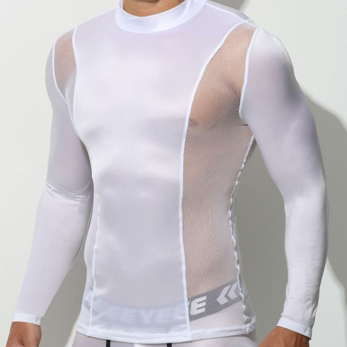 Men’s AirSkin™ Sheer Ice Silk & Satin Long Sleeve Top – JEWYEE AY 736