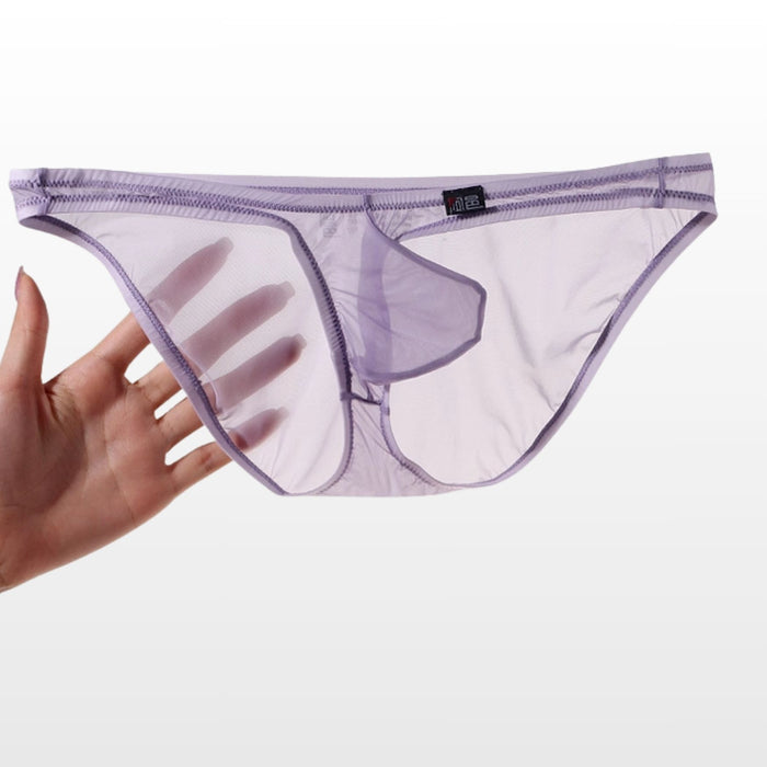 4-Pack Men's Ultra Thin Ice Silk See-through Briefs - JEWYEE AY 751