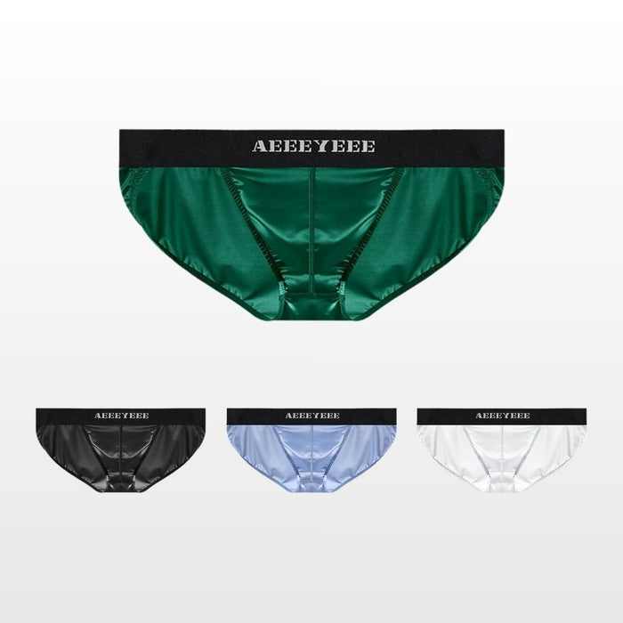 JEWYEE AY 770- 4-pack Men’s Ultra Thin Satin Ice Silk Briefs