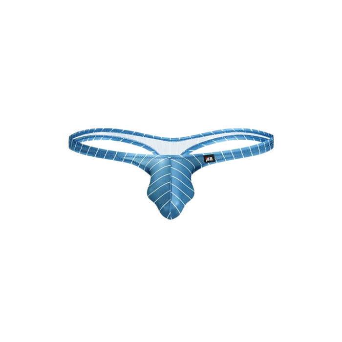 JEWYEE AY 729 - 5-Pack Men’s Satin Ice Silk Striple Thongs - Cooling, Breathable with Extended Contour Pouch