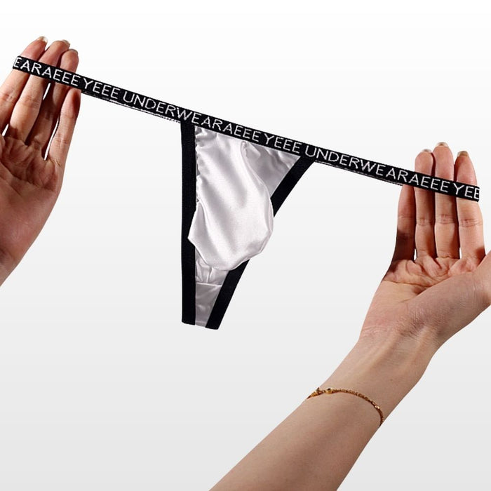 4-pack Men’s Ultra-Thin Satin-Finish Ice Silk Thongs  – JEWYEE AY 719