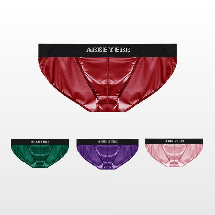 JEWYEE AY 770- 4-pack Men’s Ultra Thin Satin Ice Silk Briefs