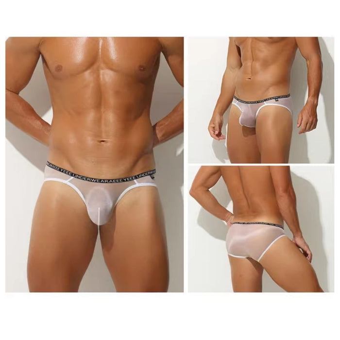 4-pack Men’s Ice Silk Low-Rise Briefs with Enhanced Pouch - JEWYEE AY722