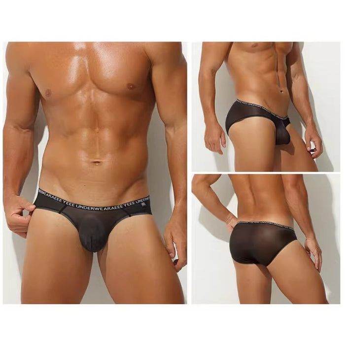 4-pack Men’s Ice Silk Low-Rise Briefs with Enhanced Pouch - JEWYEE AY722