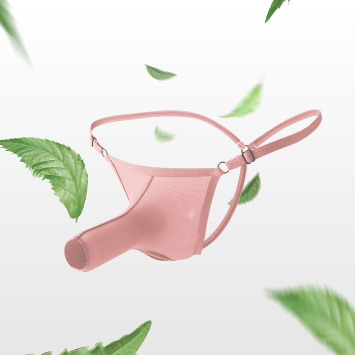 JEWYEE CL030DK - 4-PACK Men’s Dual Pouch Briefs – Front Open, Breathable Mesh Ice Silk