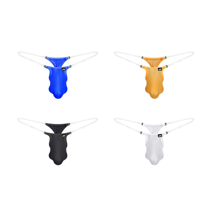 JEWYEE AY 785 - 4-Pack Men's Ice-Silk Sheer Contour  Adjustable High-Flex Thong