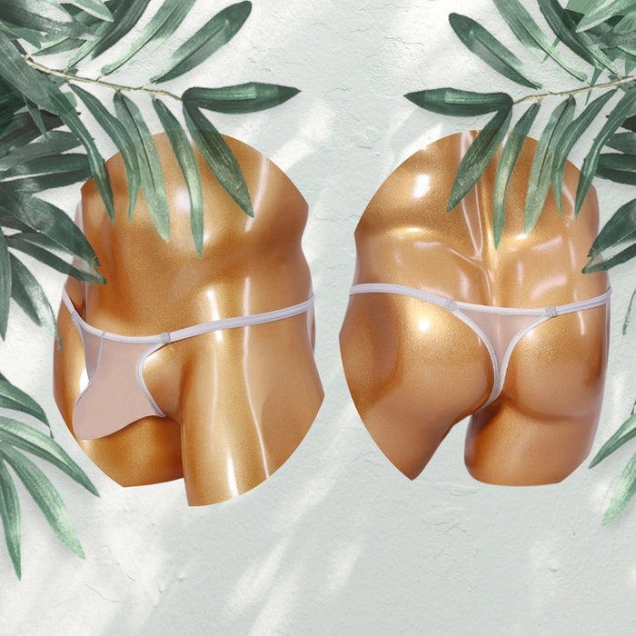 4-pack Men’s  See-through Mesh Ice Silk  Thongs  Up to Size XXL  – JEWYEE AY 861