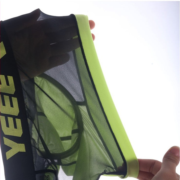 4-pack Men’s Low-Rise Ice Silk Trunks with Satin Pouch - JEWYEE AY 721