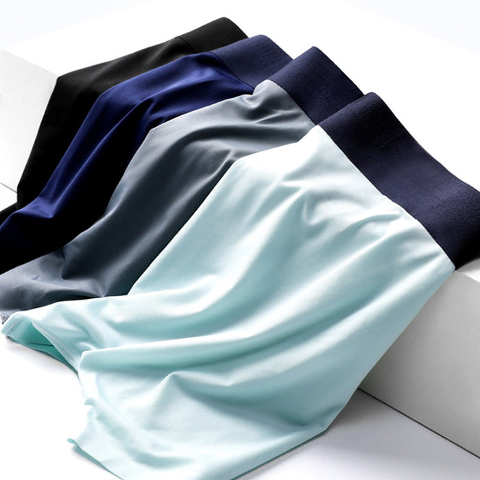 3D Seamless Pouch - Men's Ultra Thin Ice Silk Trunks (3 Pack) - JEWYEE KM B303