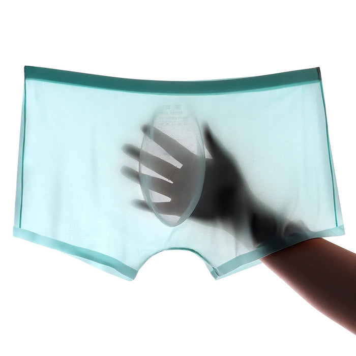 3D Seamless Pouch - Ultra Thin Ice Silk Trunks for Men Up To Size XXL(5 ...