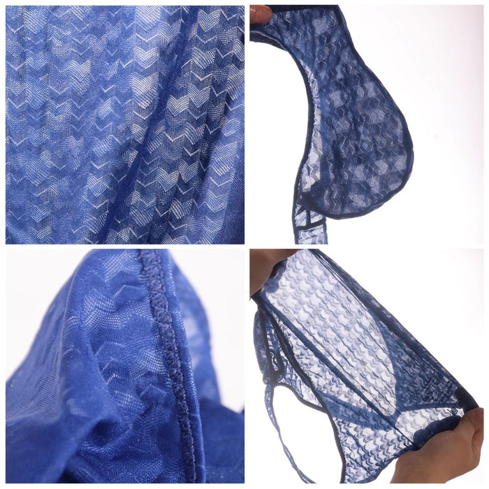 4-pack Men’s See-through Jacquard Ice Silk Briefs - JEWYEE AY 2007