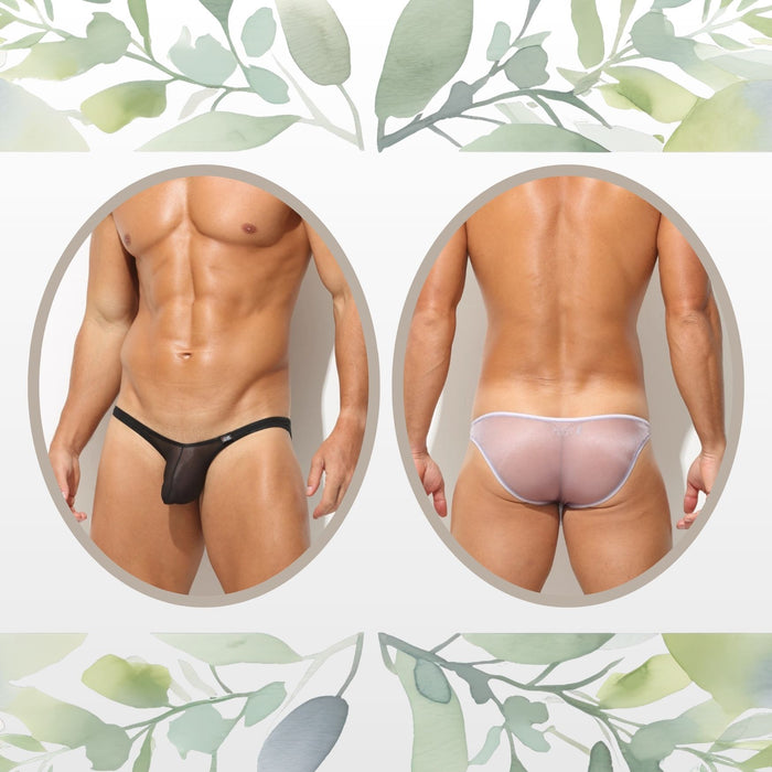 4-Pack Men's Ultra Thin Ice Silk See-through Briefs - JEWYEE AY 751