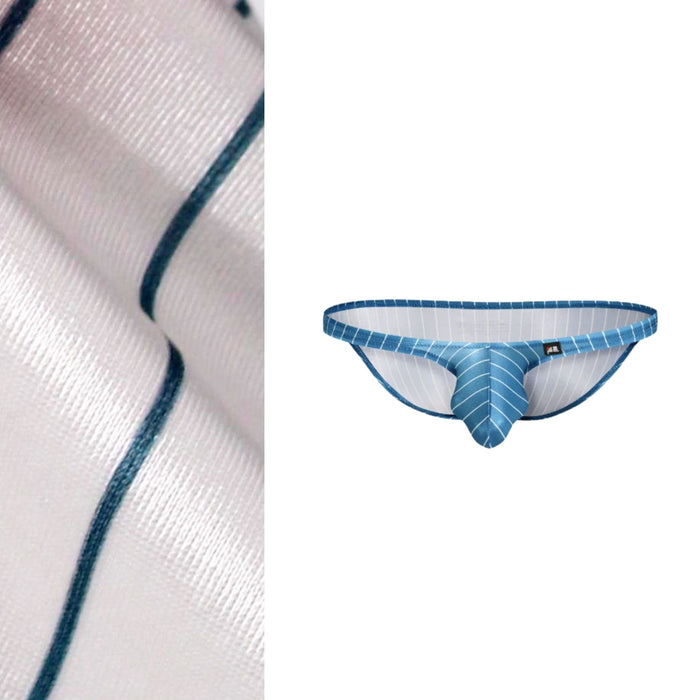 JEWYEE AY 725 - 5-Pack Men’s Satin Ice Silk Striple Briefs - Cooling, Breathable with Extended Contour Pouch