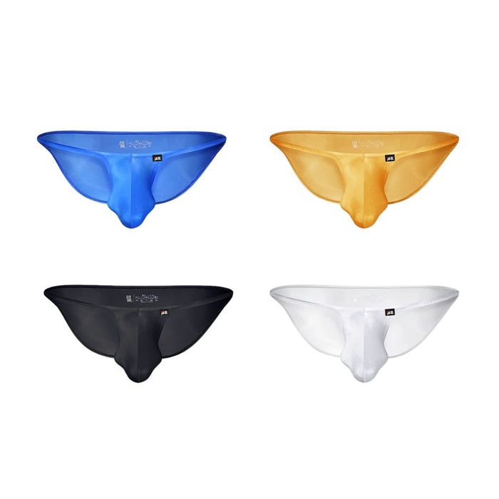 JEWYEE AY 792 - 4-Pack Men’s Ice Silk Thongs - Ultra-Thin, Cooling, Breathable with Extended Contour Pouch