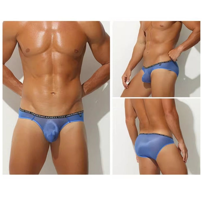 4-pack Men’s Ice Silk Low-Rise Briefs with Enhanced Pouch - JEWYEE AY722