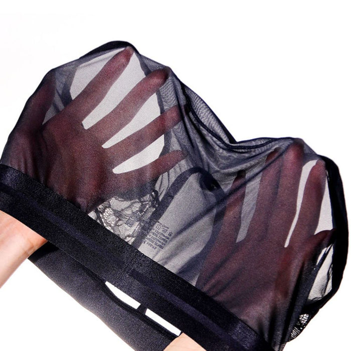 JEWYEE AY 782- 4-Pack  Men's Ultra-Thin Ice Silk & Stretch Lace Boxers with Comfort Crotch