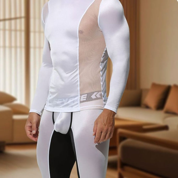 Men’s AirSkin™ Sheer Ice Silk & Satin Long Sleeve Top – JEWYEE AY 736
