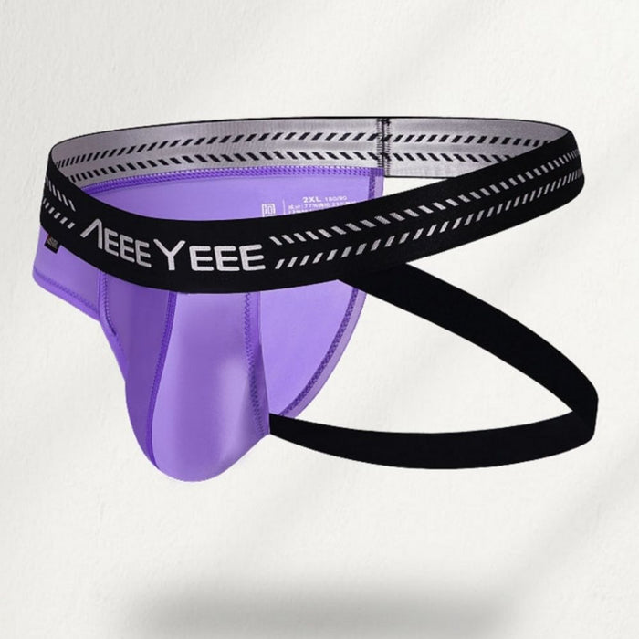 4-Pack Men’s Satin Ice Silk Low-Rise Hybrid Brief Thong - JEWYEE AY 714