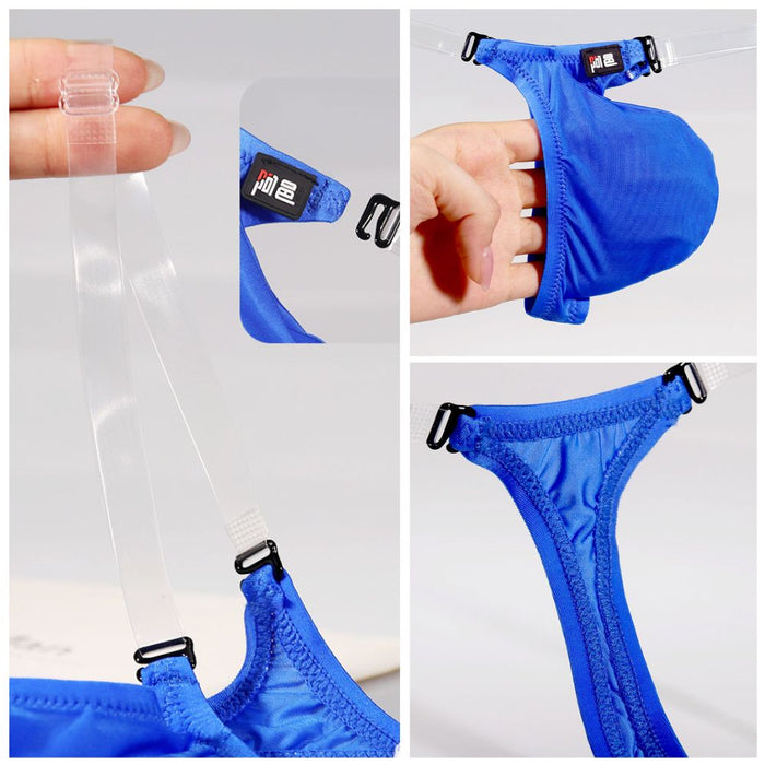 JEWYEE AY 785 - 4-Pack Men's Ice-Silk Sheer Contour  Adjustable High-Flex Thong