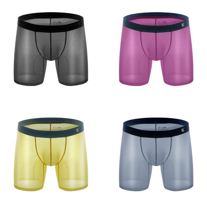 Valentine's Day Gifts for Him Meitianfacai Mens Underwear Ice Silk Thin  Style Traceless Boxers Business Breathable Men's Summer Comfortable Boxers