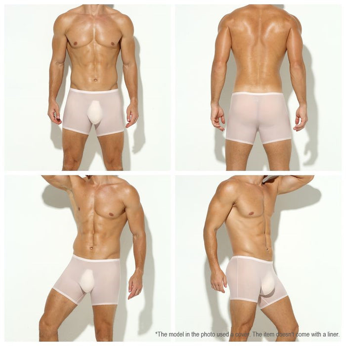JEWYEE Men's Ultra Thin Mesh See-Through Underpants. Super thin ice silk fabric