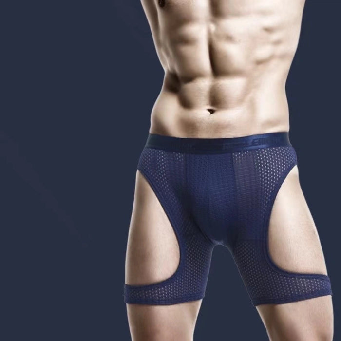 Running Men Ice Silk Mesh Underpants (3-Pack) JEWYEE KM211
