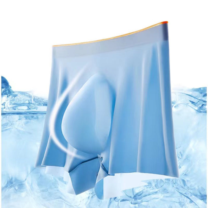 3D Seamless Pouch - Men's Ice Silk Trunks (4 Pack) - JEWYEE - YL 8056