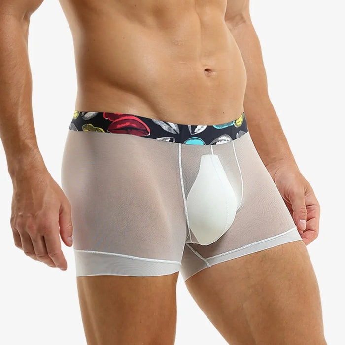 JEWYEE Men's Ultra Thin Ice Silk Mesh Underpants
