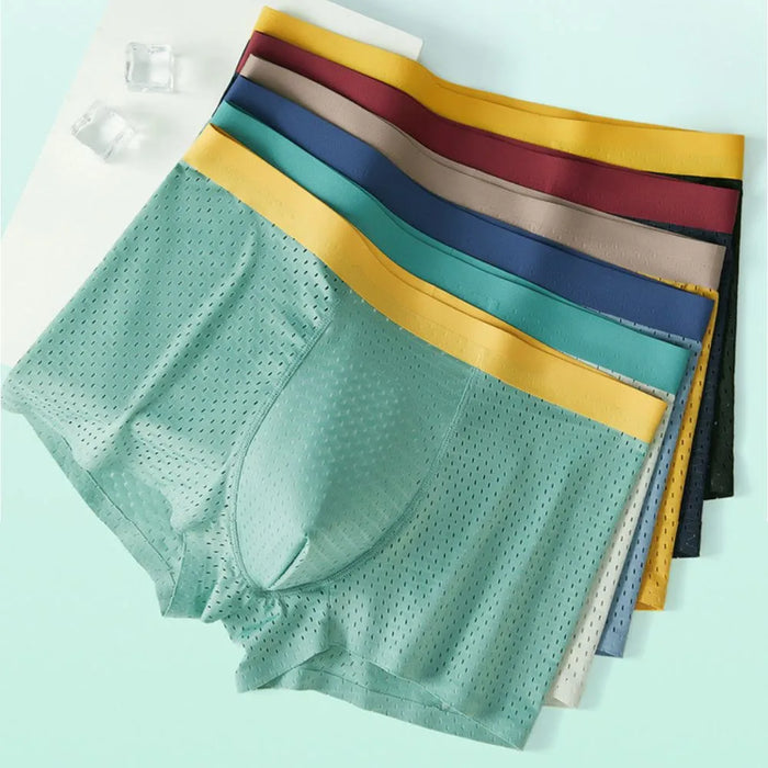 JEWYEE'S Breathable mesh and Modal trunk, feels fantastic next to skin and has plenty of stretch for greater comfort. Ice silk mesh fabric wicks away moisture and dries quickly. Soft and weightless.