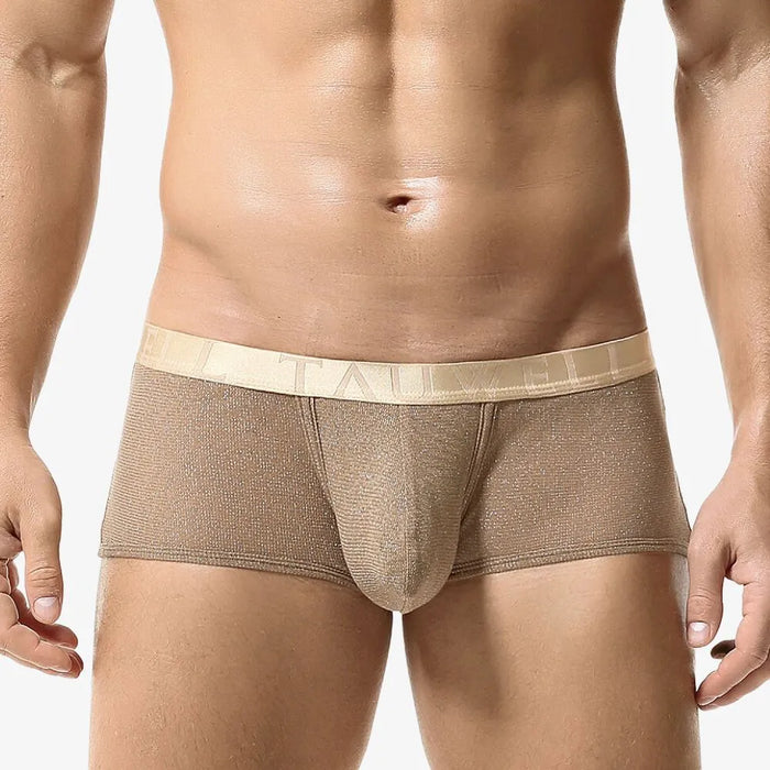 Men's  Low-Rise Underpants with golden thread (3-Pack) - JEWYEE 23203