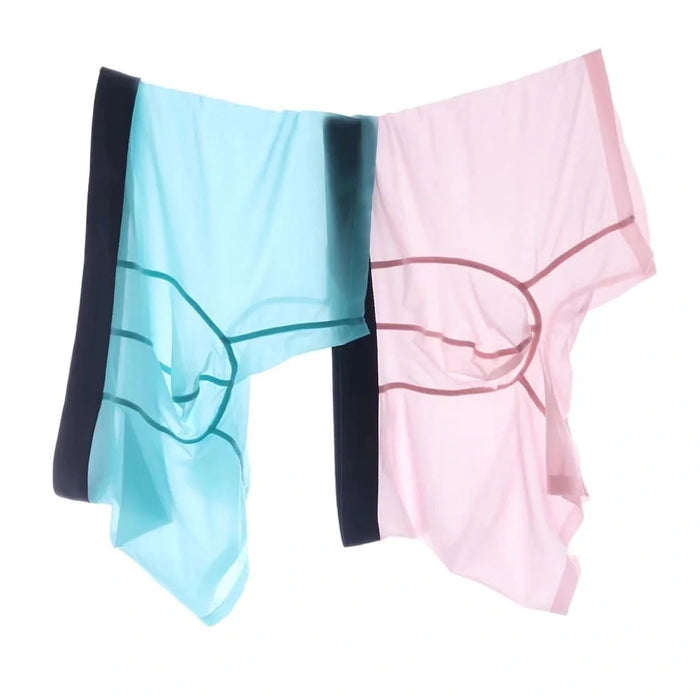 Men's Ultra Thin Ice Silk Underpants Up to Size XXL (4-Pack) -JEWYEE 807 —
