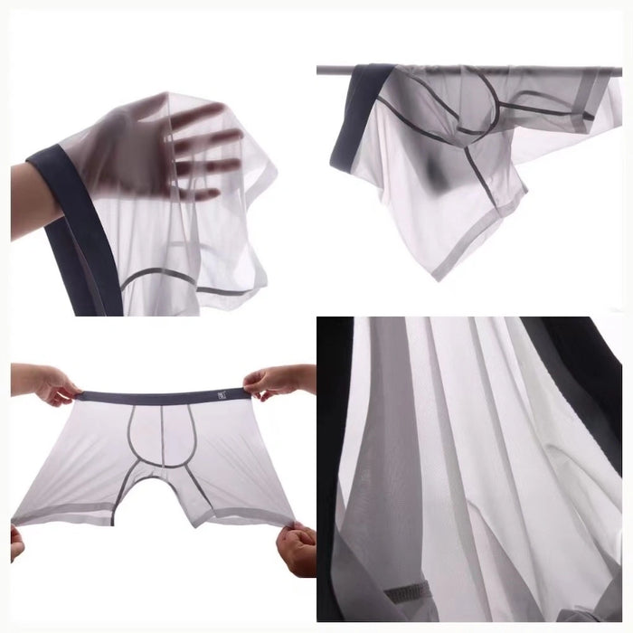 Men's Ultra Thin Ice Silk Underpants (4-Pack) -JEWYEE 829 —