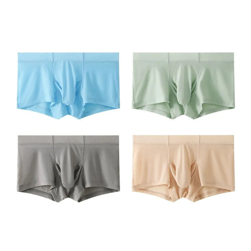 JEWYEE MENS UNDERWEAR. Super thin ice silk fabric. Silk feeling. Featherlight. 4-Way stretch. Moisture wicking. Fast Dry. Pinocchio's nose pouch for your member. Elephant's Trunk. dual pouch underwear.