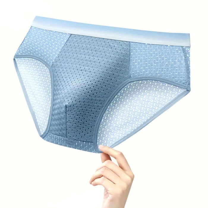JEWYEE MENS UNDERWEAR. Ice silk mesh fabric briefs for men.breathable mesh briefs feels fantastic next to skin and has plenty of stretch for greater comfort.Ice silk mesh fabric wicks away moisture and dries quickly. Soft and weightless.  