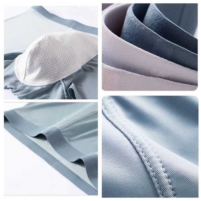 Men's Ultra Thin Ice Silk Underpants (4 Pack) - JEWYEE 2008