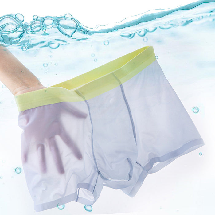 Men's Ultra Thin Ice Silk Underpants (4 Pack) - JEWYEE 2008