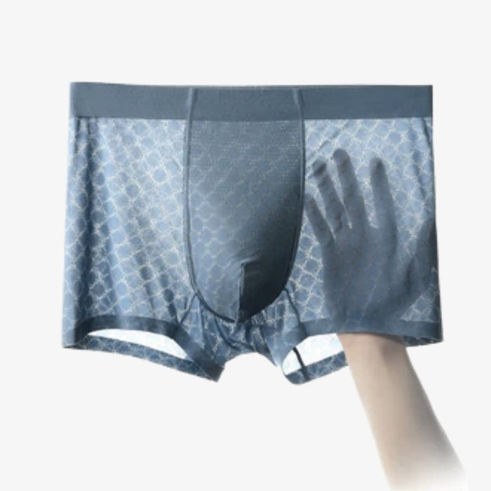 Men's Patterned Ultra Thin Ice Silk Underpants (6-Pack) JEWYEE 309