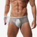 JEWYEE Men's See-through Low-Rise Ultra Thin Ice Silk Underpants  Ultra thin ice silk. Silk feeling. Featherlight. 4-Way stretch. Moisture wicking. Fast Dry.