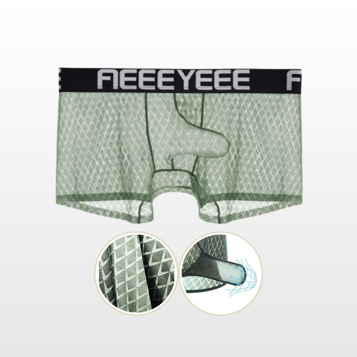 4-Pack Elephant's Trunk Ultra-thin Ice Silk Textured Mesh Underpants for Men - JEWYEE AY 2003