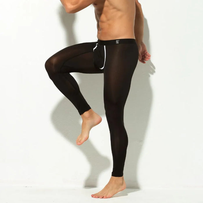 JEWYEE MENS  breathable ICE SILK leggings feels fantastic next to skin and has plenty of stretch for greater comfort while working out.Silky fabric reduces chafing between thighs.Spacious 3d pouch provides enough support.