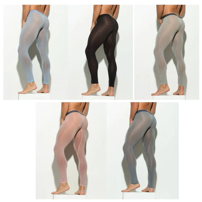 JEWYEE MENS  breathable ICE SILK leggings feels fantastic next to skin and has plenty of stretch for greater comfort while working out.Silky fabric reduces chafing between thighs.Spacious 3d pouch provides enough support.