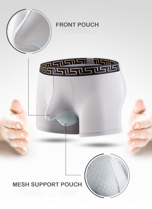 Dual Pouch - Men's Patterned Waistband Modal Underwear (3-Pack