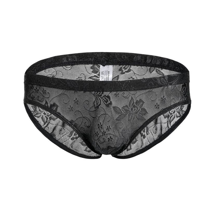 Floral Lace See-Through Briefs for Men (4-Pack) JEWYEE C502