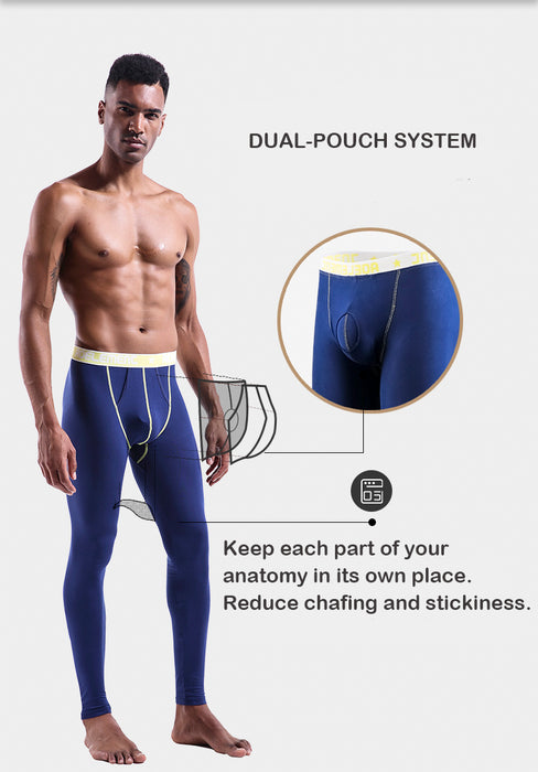 Dual-Pouch Long Johns for Men 